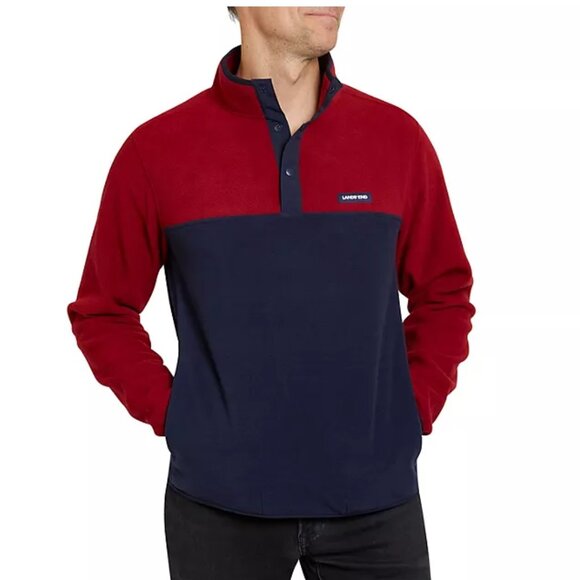 Lands'‎ End Men's Polar Fleece Pullover - Picture 1 of 6